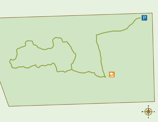 Crooked Lake Sandhill trail map