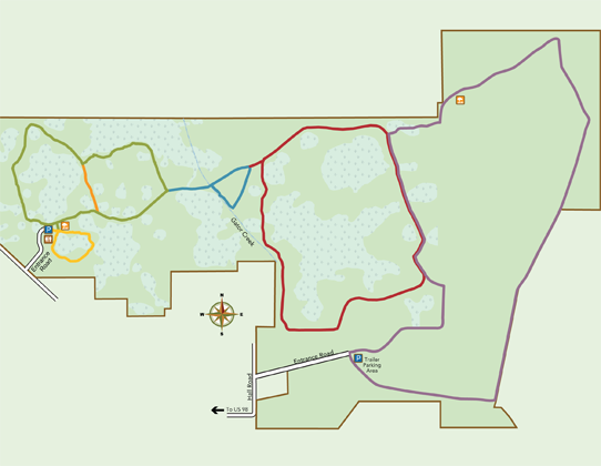 Gator Creek Reserve trail map