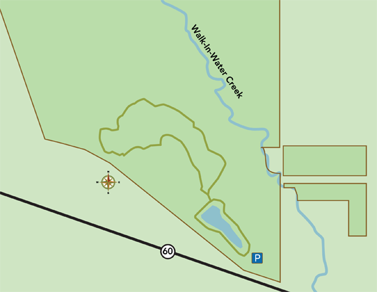North Walk-in-Water Creek trail map